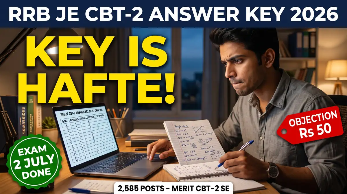 RRB JE CBT-2 Answer Key 2026 - Objection Window Band Ho Chuki, Ab Result Ka Intezaar (CEN 05/2025)
