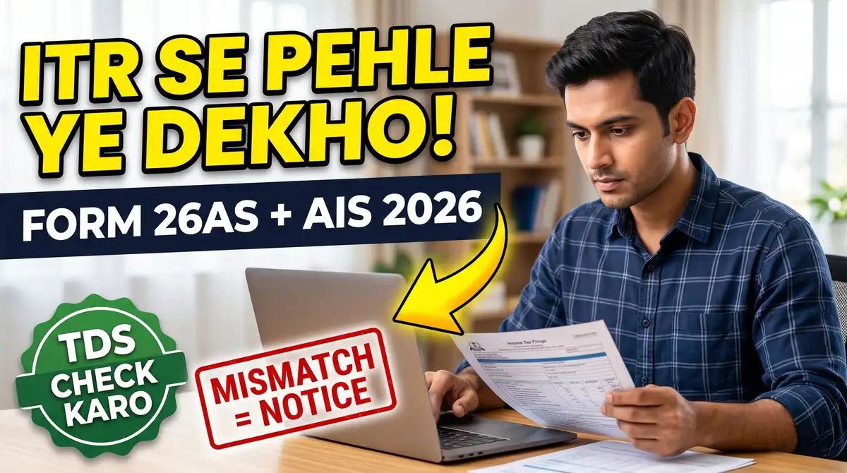 Form 26AS + AIS Download 2026 - Kaise Dekhe? ITR Se Pehle Zaroori (TDS Check)
