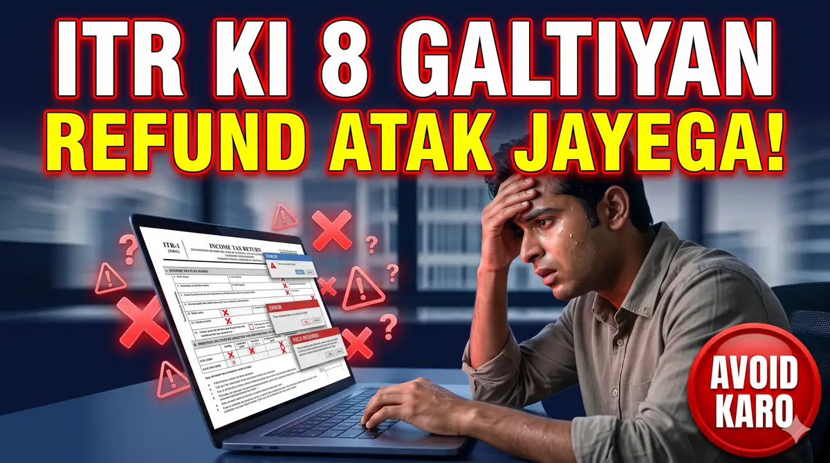 ITR Filing Common Mistakes 2026 - 8 Galtiyan Jo Refund Atka De / Notice Layein
