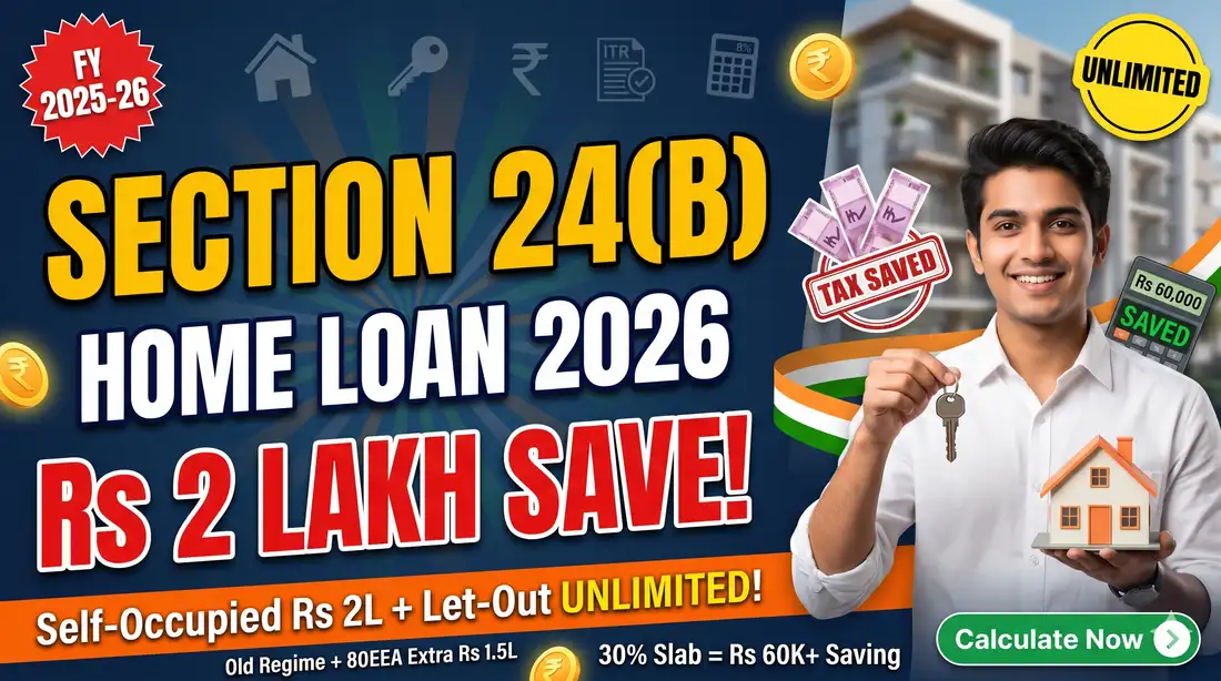 Section 24(b) Home Loan Interest Tax Deduction 2026 - Rs 2 Lakh Self-Occupied + Unlimited Let-Out (Full Guide)