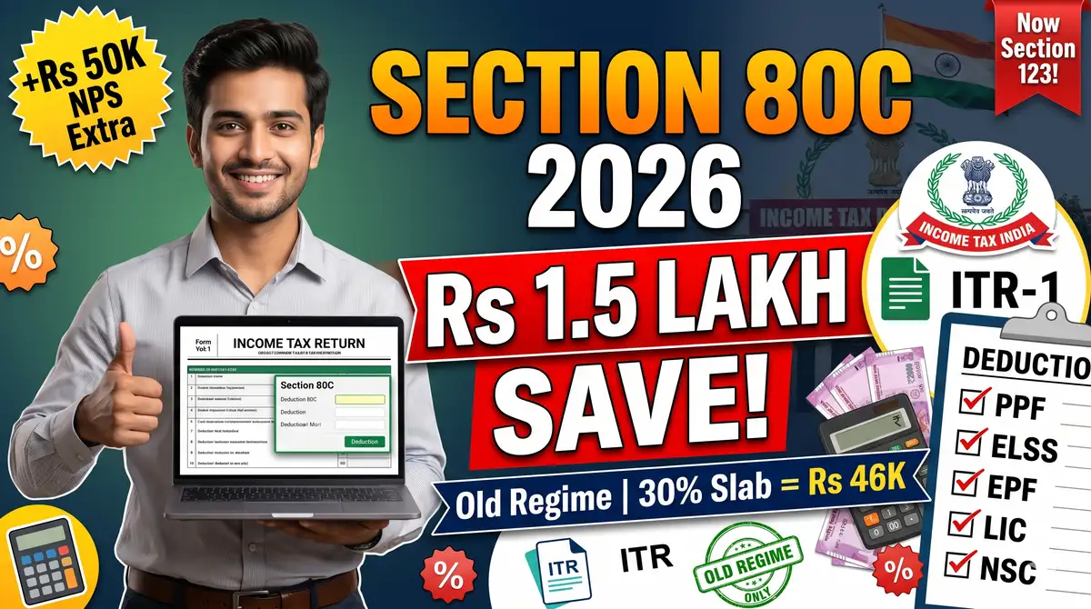 Section 80C Tax Saving Guide 2026 - Complete Rs 1.5 Lakh Deduction Options + New Section 123 Update