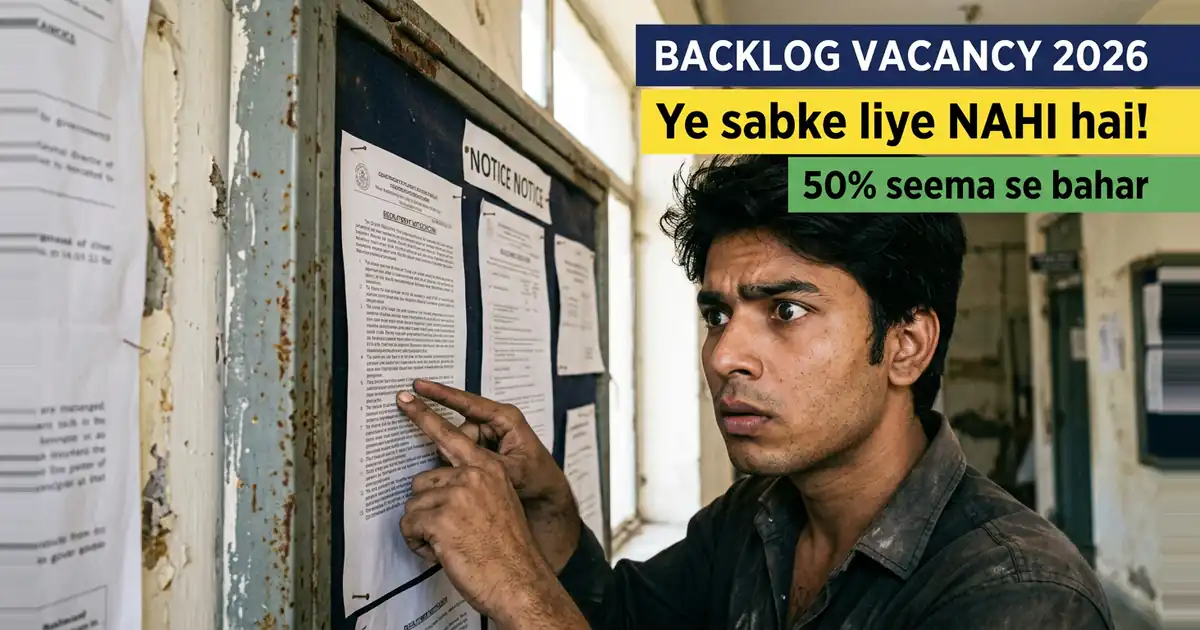 Backlog Vacancy - Ye Har Kisi Ke Liye Nahi Hoti, Aur Isi Wajah Se Ye 50 Pratishat Ki Seema Me Bhi Nahi Ginti