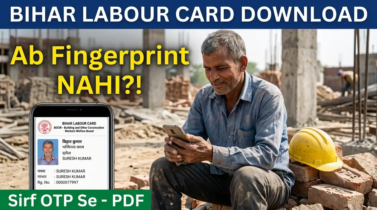 Bihar Labour Card Download 2026 - BOCW e-Card PDF Kaise Nikale (Ab OTP Se, Fingerprint Nahi)