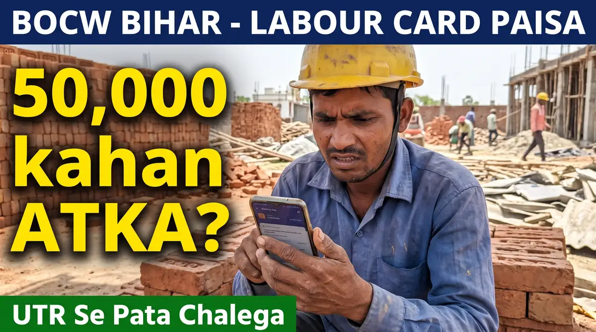 BOCW Bihar Payment Status Check 2026 - Labour Card Scheme Ka Paisa Kahan Atka (Login Flow)