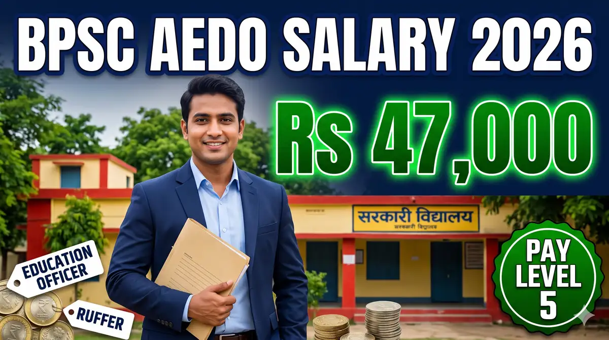 BPSC AEDO Salary 2026 - Pay Level 5, Basic Rs 29,200, In-Hand ~Rs 47,000