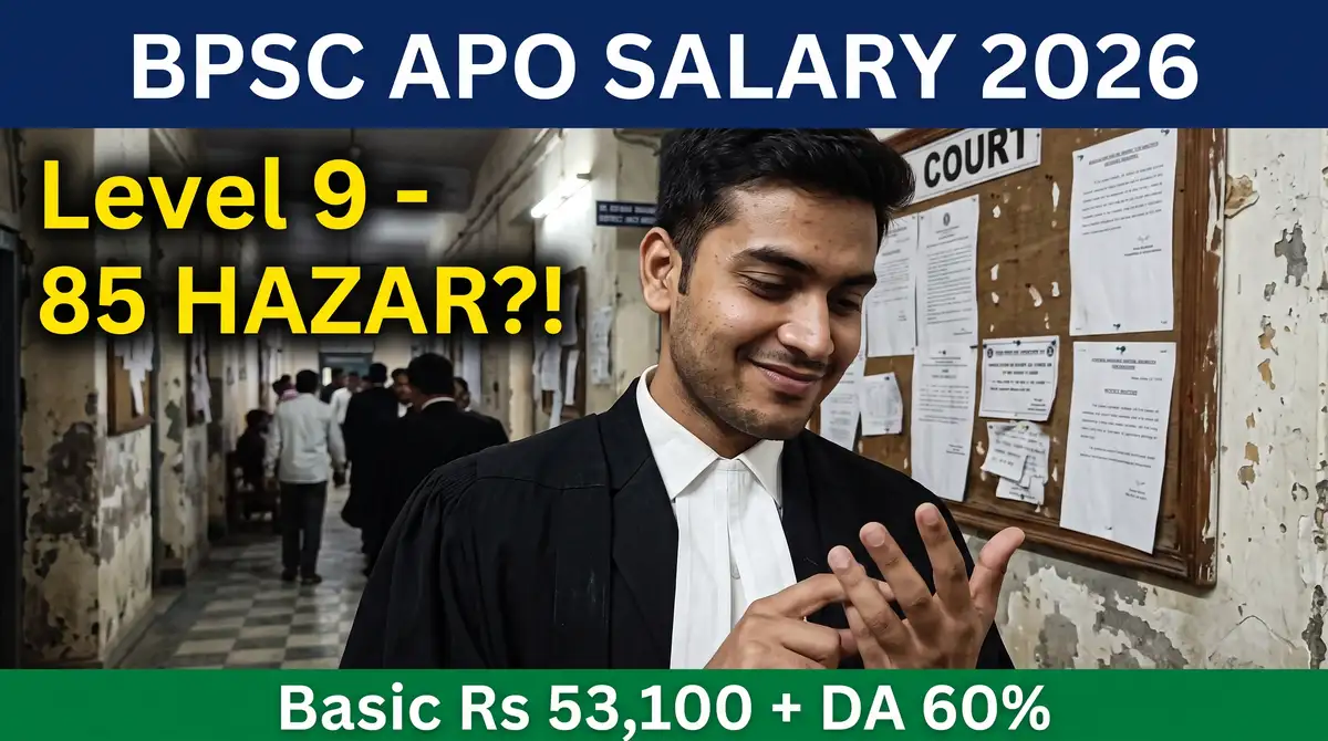 BPSC APO Salary 2026 - Pay Level 9 (Basic Rs 53,100), In-Hand ~Rs 84-87K Patna Me