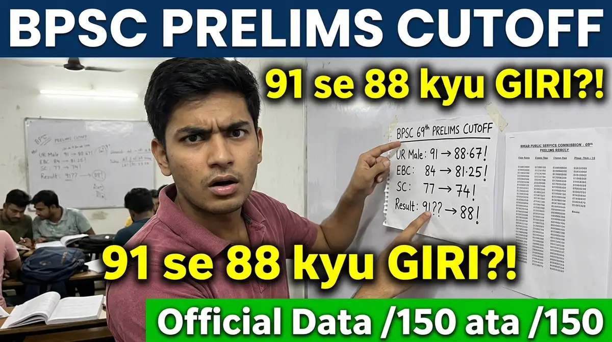 BPSC Prelims Cutoff - 70th/71st Ka Official Trend + 72nd Expected (Category-Wise /150)