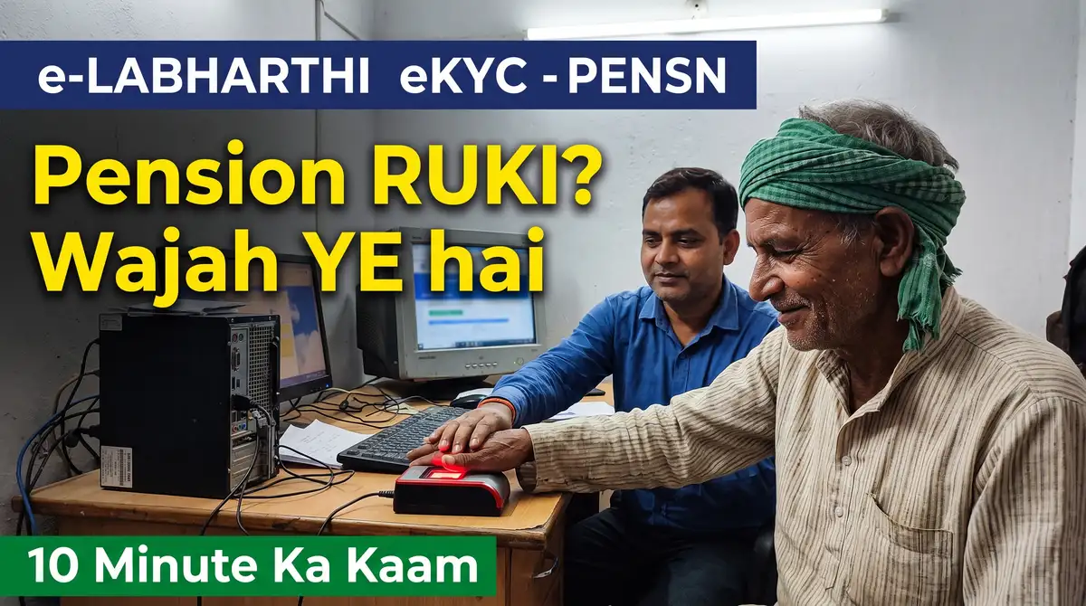 e-Labharthi eKYC 2026 - Pension Ka Jeevan Pramaan Kaise Karein, Status Check (Ruki Pension Chalu)