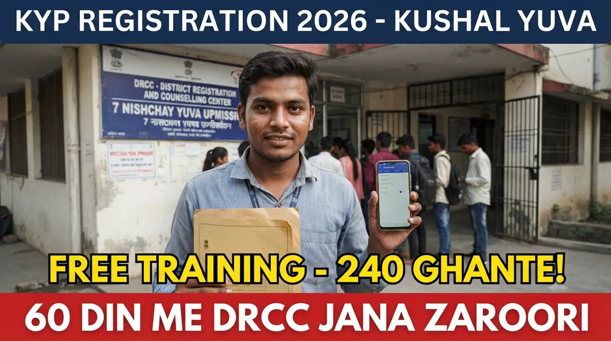 KYP Registration 2026 - Kushal Yuva Program Apply Kaise Kare (Age 15-25, DRCC 60 Din Ka Rule)