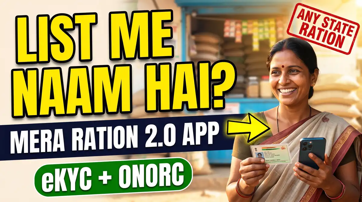 Mera Ration 2.0 App 2026 - Ration Card List Me Naam Kaise Check Kare + eKYC