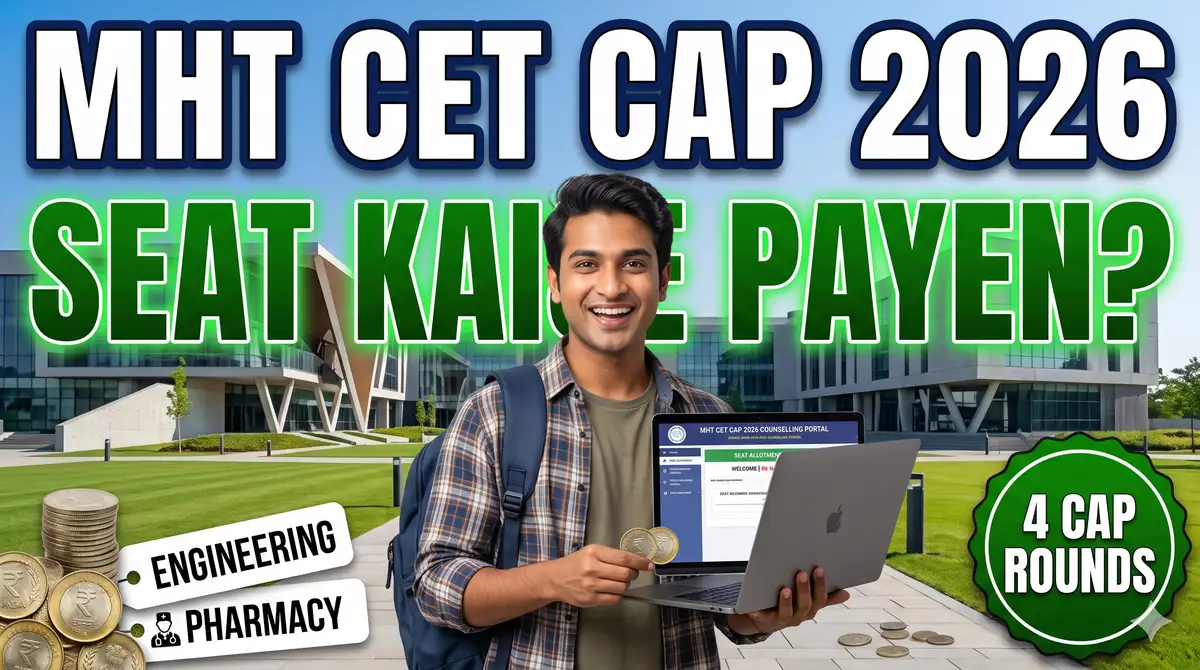 MHT CET CAP Counselling 2026 - Registration, Choice Filling, Seat Allotment + Cutoff