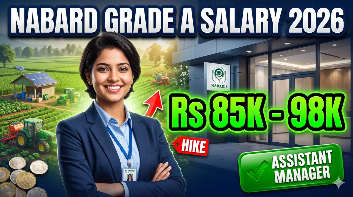 NABARD Grade A Salary 2026 - Basic Rs 44,500, In-Hand ~Rs 85,000-98,000 + Perks