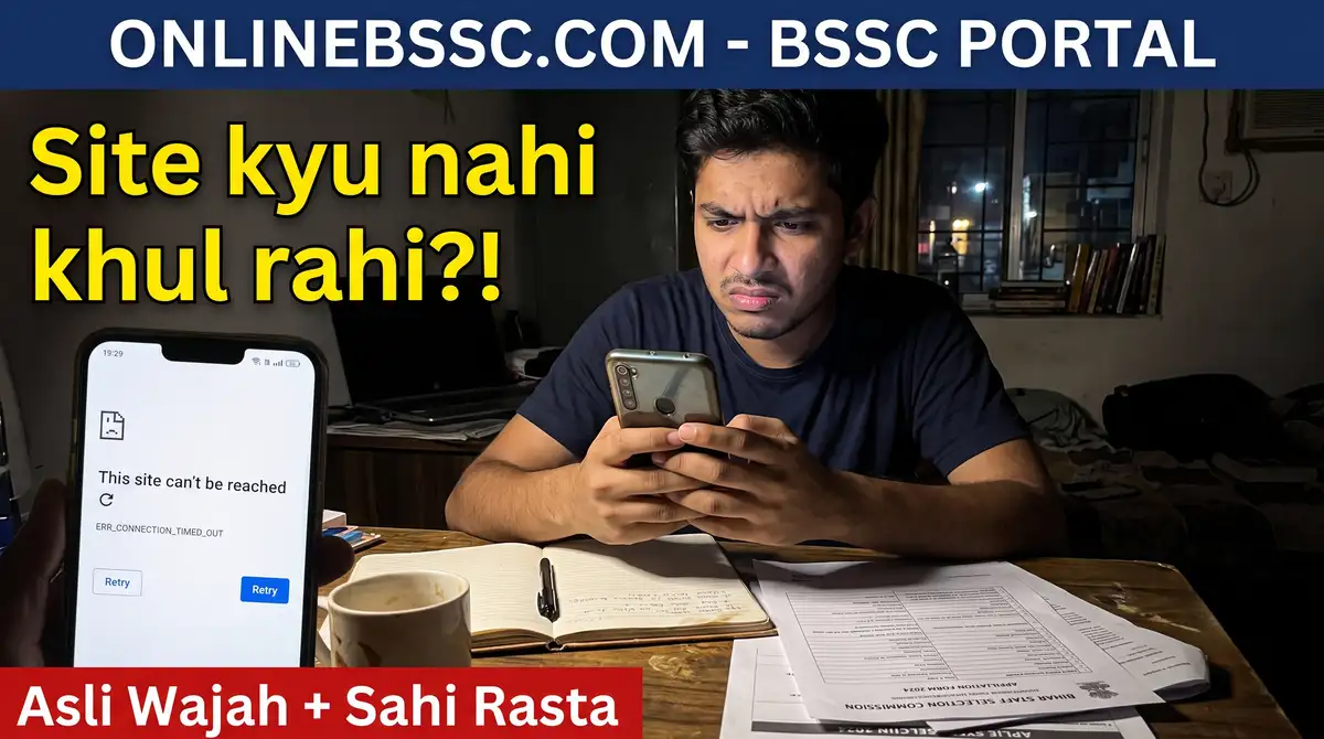 onlinebssc.com Chhah Hafte Se Nahi Khul Raha - Aur BSSC Ki Apni Site Par Ab Uska Link Bhi Nahi Hai
