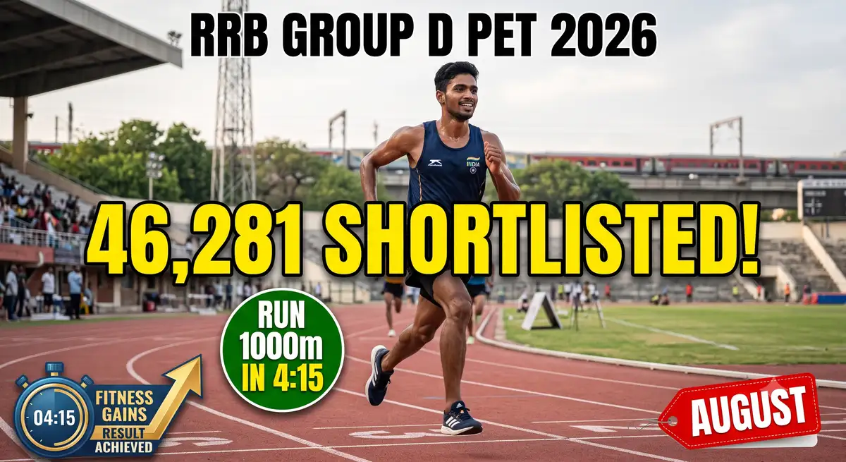 RRB Group D PET 2026 - Physical Test Standards, Date, Admit Card + Next Step
