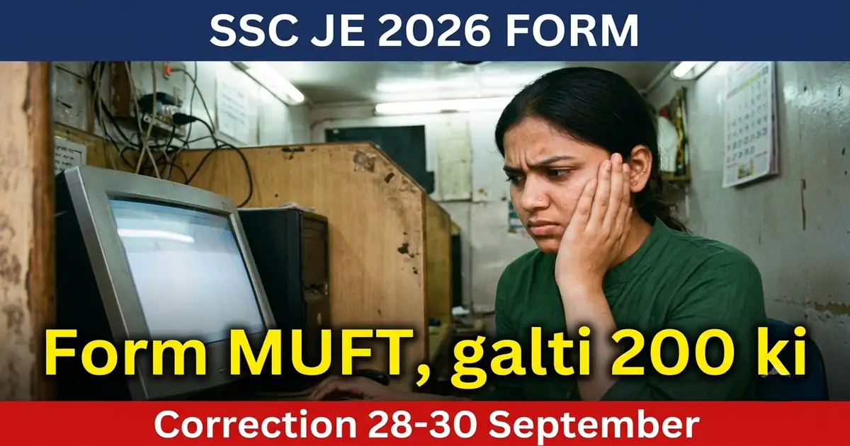 SSC JE Ka Form Muft Hai Par Galti Sudhaarna Nahi - Pehli Baar 200, Doosri Baar 500