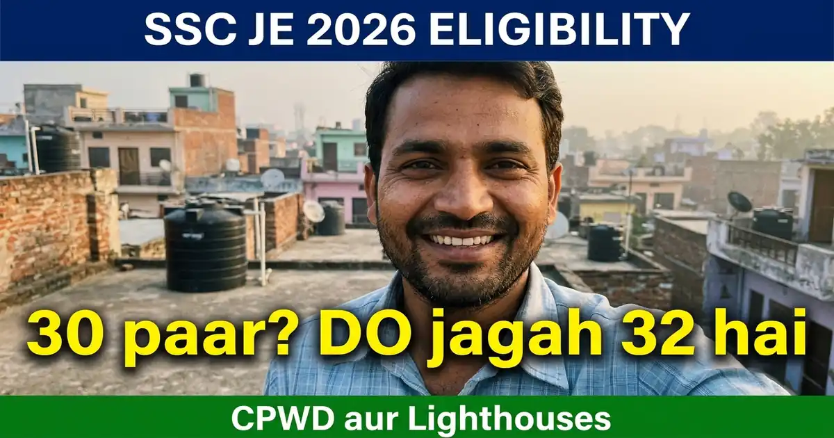 SSC JE Me Sabki Umr 30 Nahi Hai - Do Vibhagon Me 32 Hai, Aur Kai Me Diploma Akela Kaam Nahi Karta