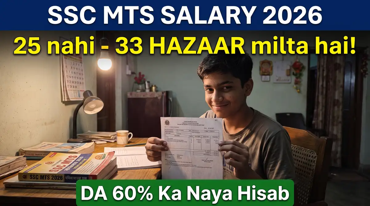 SSC MTS Salary 2026 - In-Hand Rs 29-33K (Fresh DA 60% Hisab), Havaldar Bhi Same Pay