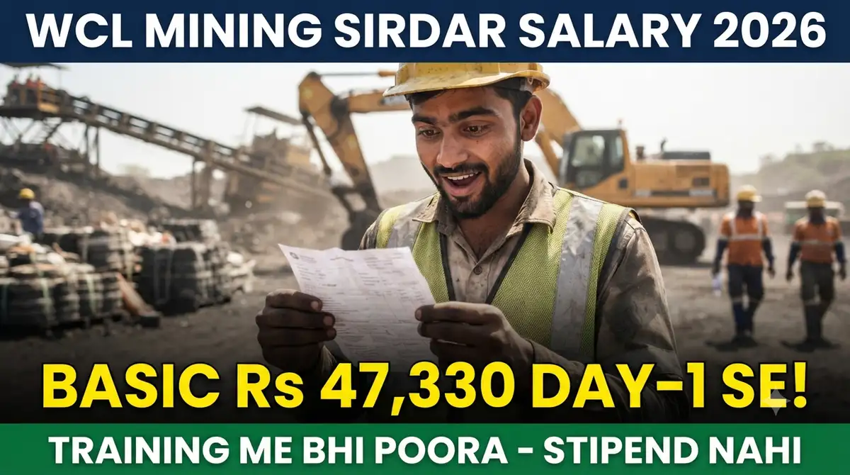WCL Mining Sirdar/Foreman Salary 2026 - Basic Rs 47,330 Day-1 Se (Trainee Stipend Nahi)