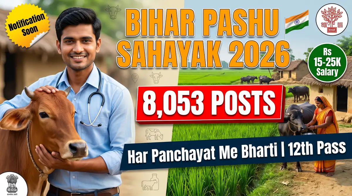 Bihar Pashu Sahayak Bharti 2026 - 8,053 Posts (Proposal Tracker), Notification Pending