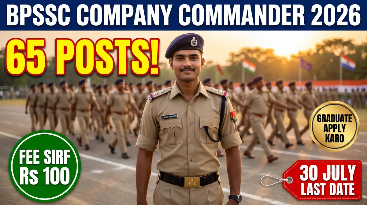 BPSSC Company Commander Recruitment 2026 - Bihar Home Guard 65 Posts, Apply 30 July Ko Band, Ab Exam Ka Intezaar