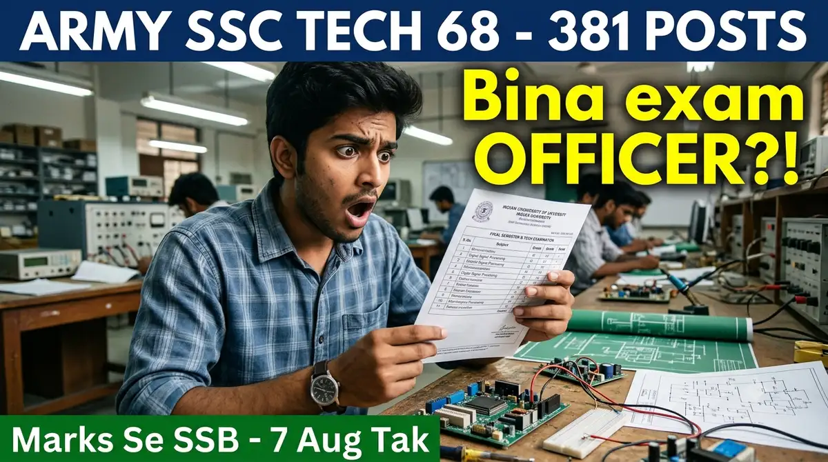 Army SSC Tech 68 - Engineers Ki Officer Entry BINA Exam (381 Posts), Men 7 Aug / Women 6 Aug Tak