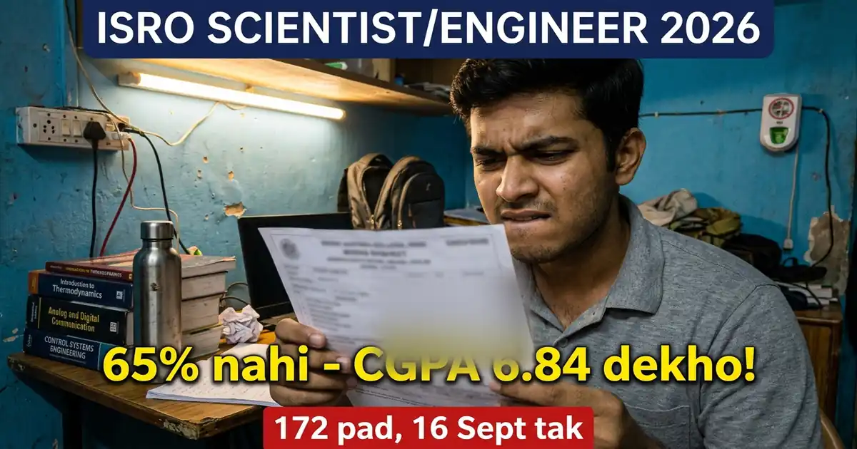 ISRO Me Vaigyanik Ke 172 Pad - Aur Yogyata Me Wo Ek Line Jispar Sabse Zyada Log Bahar Ho Jaate Hain