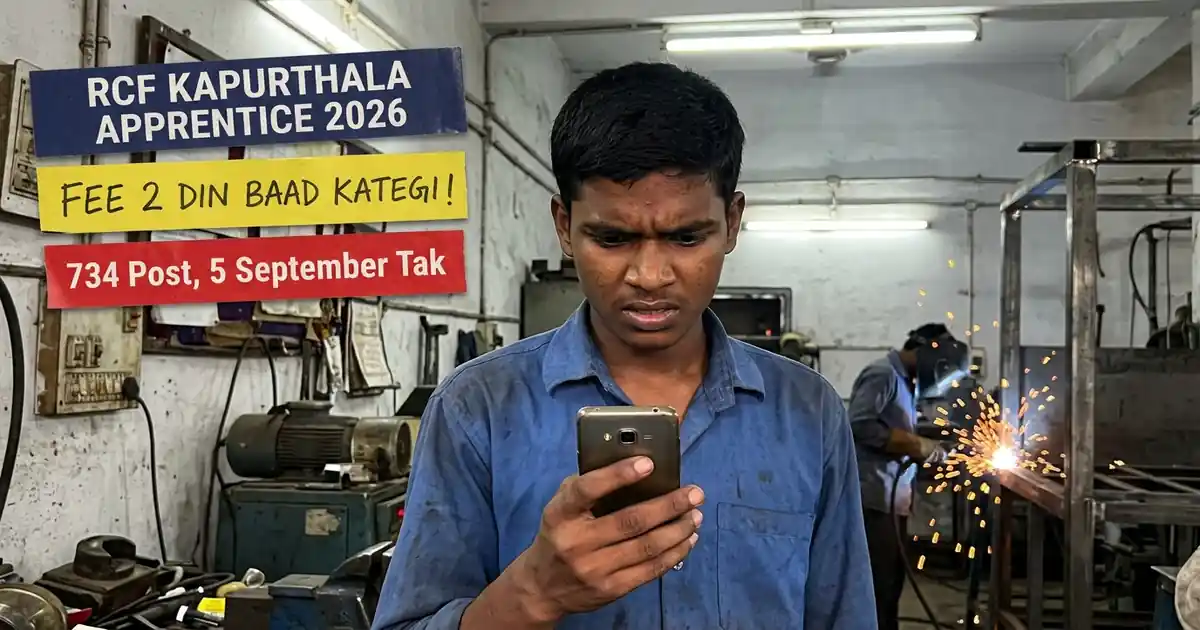 RCF Kapurthala Apprentice 2026 - Form 5 September Ki Raat Band Ho Gaya; Jinhone Aakhri Din Bhara, Unki Fee Ka Link Baad Me Khulta Hai