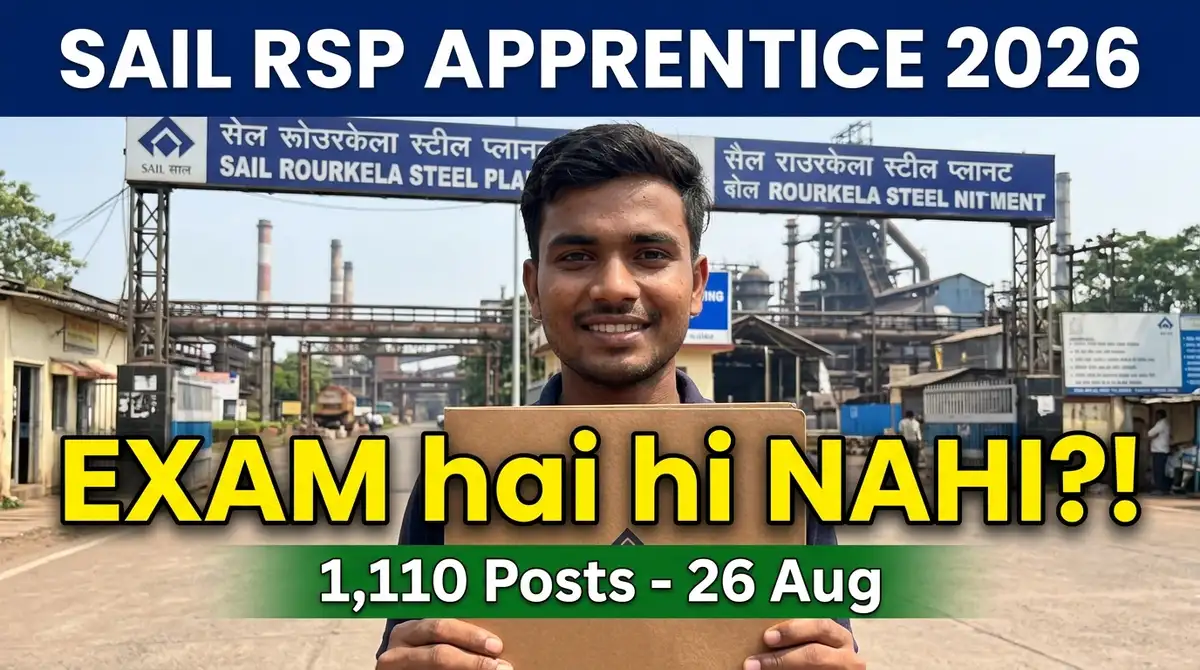 SAIL RSP Rourkela Apprentice 2026 - Aavedan 26 August Ko Band Ho Chuka, Ab Merit List Ka Intezaar (1,110 Posts)
