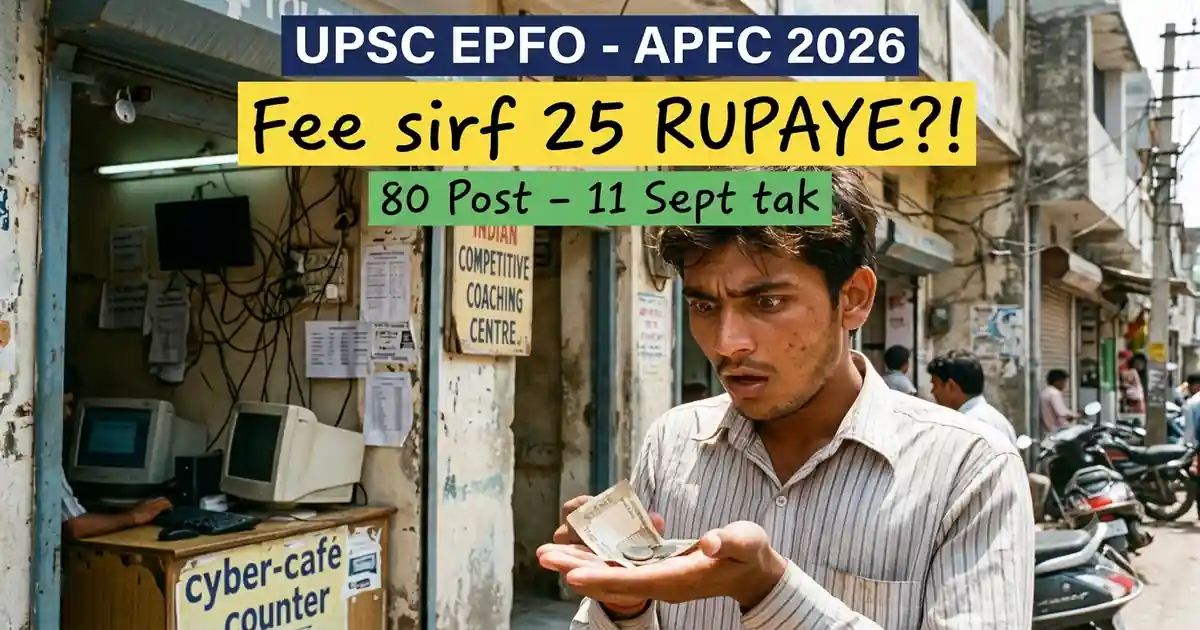UPSC APFC 2026 - 80 Post, Fee Sirf Rs 25, Aur Form Kal Se Khul Raha Hai