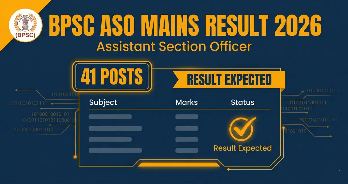 BPSC ASO Mains Result 2026 - 41 Posts, Assistant Section Officer
