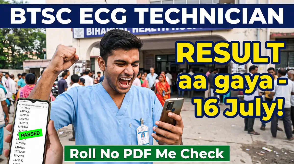 BTSC ECG Technician Result 2026 DECLARED (16 July) - Advt 04/2025, Merit List Check Karo