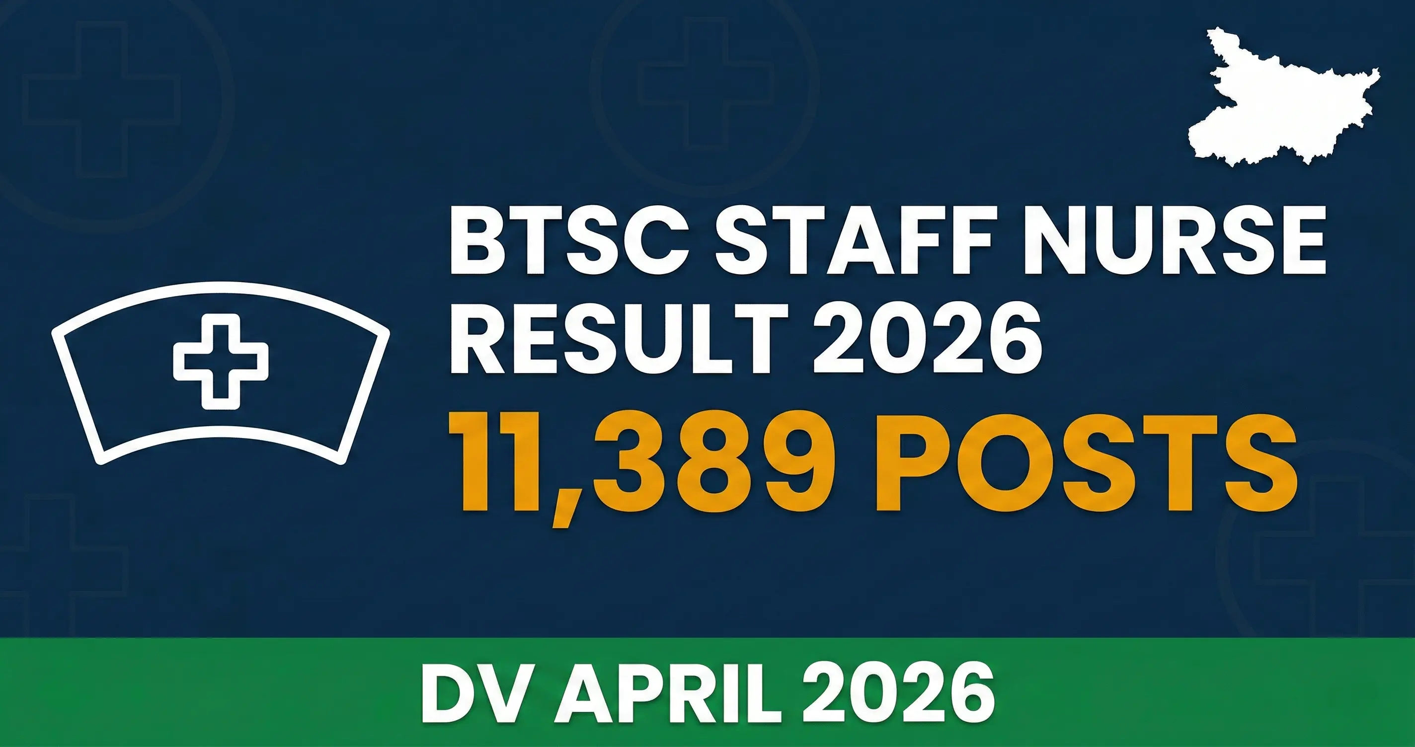 BTSC Staff Nurse Result 2026 - CBT Result Dec 2025 Ka; Antim Chayan Suchi 27 August 2026 Ko Aa Chuki Hai (7,376 Chayanit)